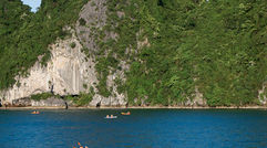 As Vietnam celebrates the 60th anniversary of the defeat of the French at Dien Bien Phu and prepares to mark the 40th anniversary of its unification, golf courses, resorts and more offer shining examples of just how far the country has evolved as a tourist destination since the end of the Vietnam War. Pictured here, passengers from the Emeraude cruise ship navigate Halong Bay via kayak. Photo by Mark Edward Harris; posted July 9, 2014