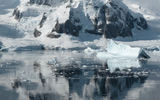 The views of Antarctica from the Fram while sailings between stops.