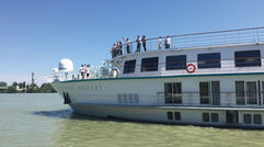 The Crystal Mozart, the first river cruise ship in the Crystal fleet, made its debut this month. Over the last seven months the former Peter Deilmann vessel was stripped down to the steel and rebuilt. Here it  arrives in Vienna for the first time.