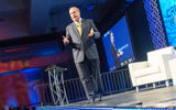 Royal Caribbean Cruises Ltd. Chairman and CEO Richard Fain during his keynote address.