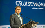 Travel Weekly's CruiseWorld is taking place this week in Fort Lauderdale, with more than 1,000 members of the travel industry expected to be on hand. This year's event includes three days of  sessions, 14 ship inspection options, an exhibitor showcase and networking opportunities. Pictured, Editor in Chief Arnie Weissmann addresses the audience.