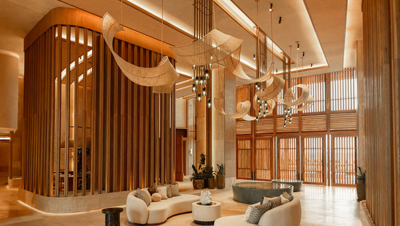 The lobby of the St. Regis Costa Mujeres Resort