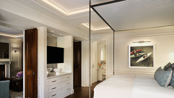 A bedroom in a Lowell corner suite A bedroom in a Lowell corner suite