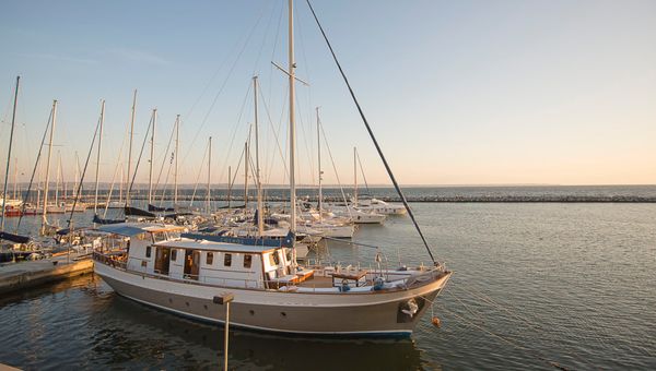 Cosmos is an 82-foot classic Greek Karavoskaro motor sailer. Cosmos is an 82-foot classic Greek Karavoskaro motor sailer.