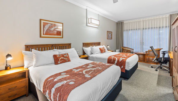 A guestroom at The Crocodile Hotel