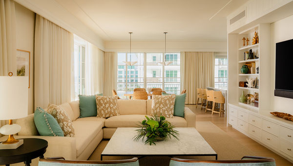 The living room in the Sabal Suite The living room in the Sabal Suite