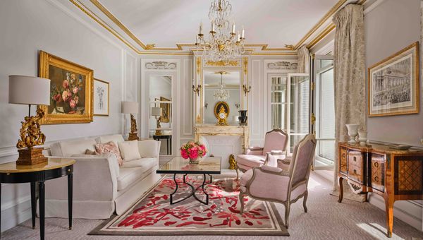 A suite at the Hotel Plaza Athenee, Paris A suite at the Hotel Plaza Athenee, Paris