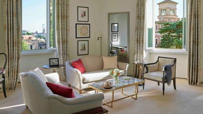 The Dolce Vita Suite at Hotel Eden has dramatic views of Rome.
