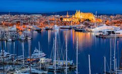 Mallorca, shown here at night, is growing in popularity for the luxury market.