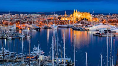Mallorca, shown here at night, is growing in popularity for the luxury market.