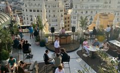 Ultra-wealthy clients are taking multiple trips a year to global destinations. Shown here is rooftop bar in Valencia, Spain.