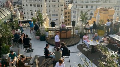 Ultra-wealthy clients are taking multiple trips a year to global destinations. Shown here is rooftop bar in Valencia, Spain.
