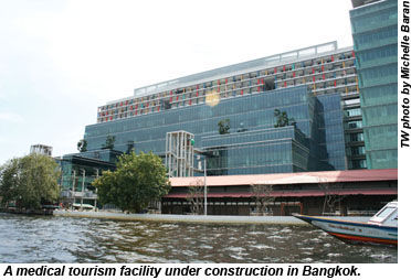 A medical tourism facility under construction in Bangkok.