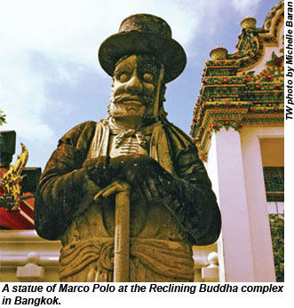 Marco Polo at the Reclining Buddha complex
