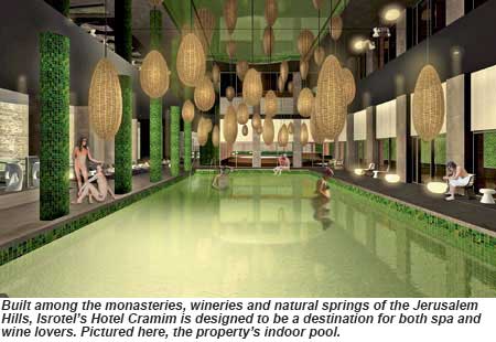 A rendering of the indoor pool at the Isrotel Hotel Cramim.