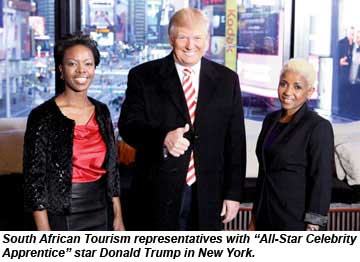 South Africa Tourism reps and Donald Trump