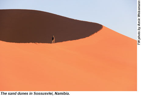 Sand dune in Sossusvlei, Namibia.