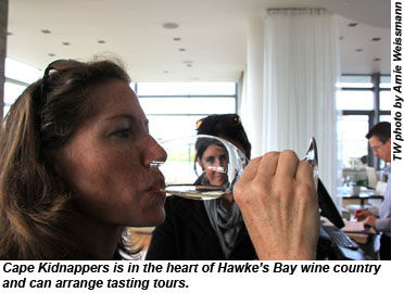 Cape Kidnappers wine tasting