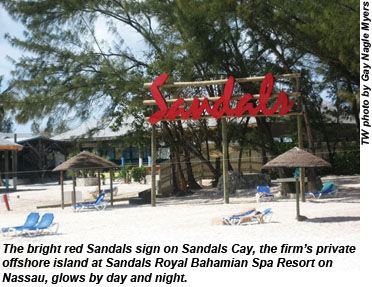 Sandals Cay sign