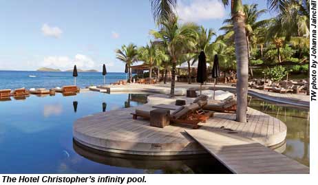 The infinity pool at Hotel Christopher.