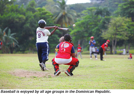 Baseball is enjoyed by all age groups in the Dominican Republic.