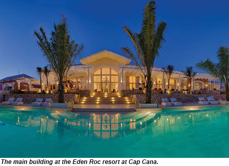 The main building at the Eden Roc resort at Cap Cana.
