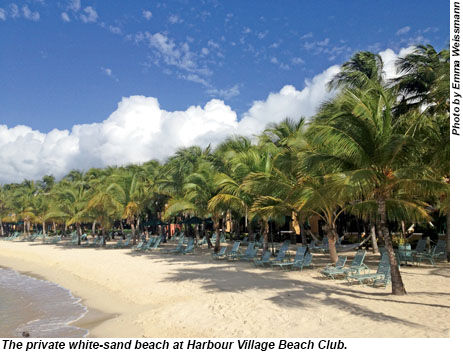 The beach at Harbour Village Beach Club