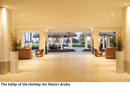 Holiday Inn Resort Aruba lobby.