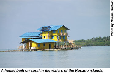 Rosario island coral house