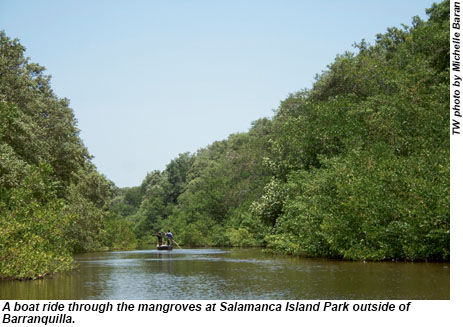 A boat ride through the mangroves at Salamanca Island Park outside of Barranquilla, Colombia.