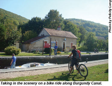 Burgundy canal biking