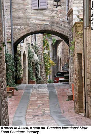Assisi Street Slow Food Brendan Vacations