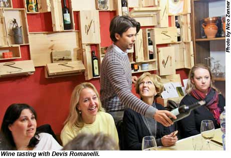 Devis Romanelli wine tasting