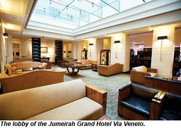 Jumeirah Grand Hotel Via Veneto lobby