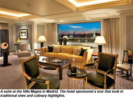 A suite at the Villa Magna in Madrid.