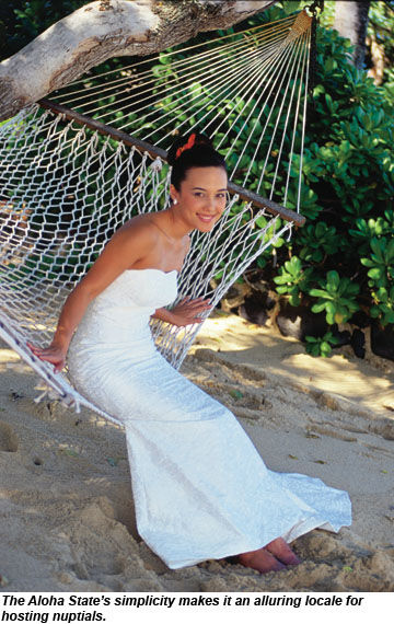 A bride in Hawaii
