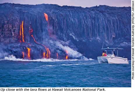Up close with the lava flows at Hawaii Volcanoes National Park.