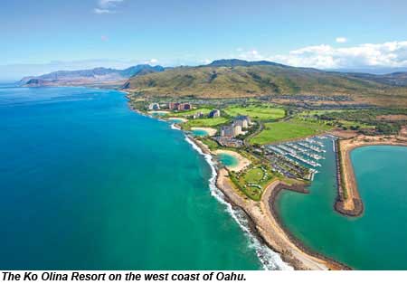 The Ko Olina Resort on the west coast of Oahu.