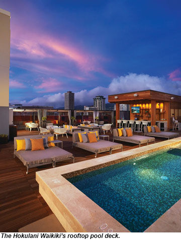 Hokulani Waikiki rooftop pool deck