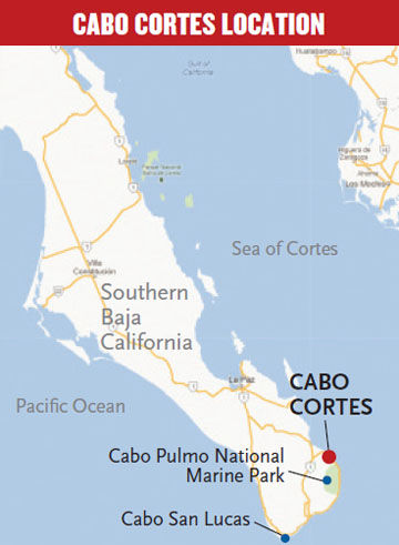 Cabo Cortes location map