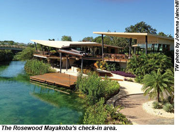 Rosewood Mayakoba check-in area