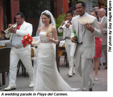 Playa del Carmen wedding parade