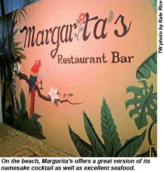 Margaritas on the beach.