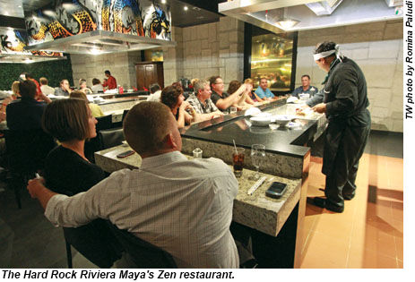 Zen restaurant at Hard Rock Riviera Maya.