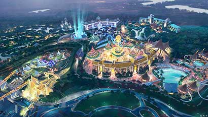 Cirque theme park rendering