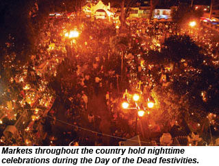 Day of the Dead at night