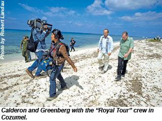 Calderon and Greenberg in Cozumel
