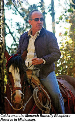 Calderon on horseback
