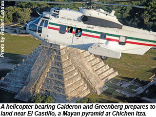 Helicopter near Chichen Itza