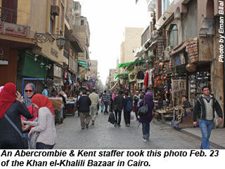 The Khan el-Khalili Bazaar in Cairo